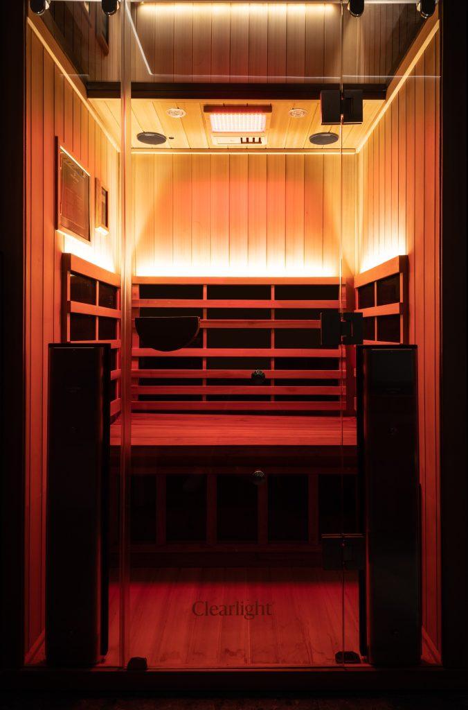 Full-spectrum infrared sauna cabin at Beit Sisu, Dubai
